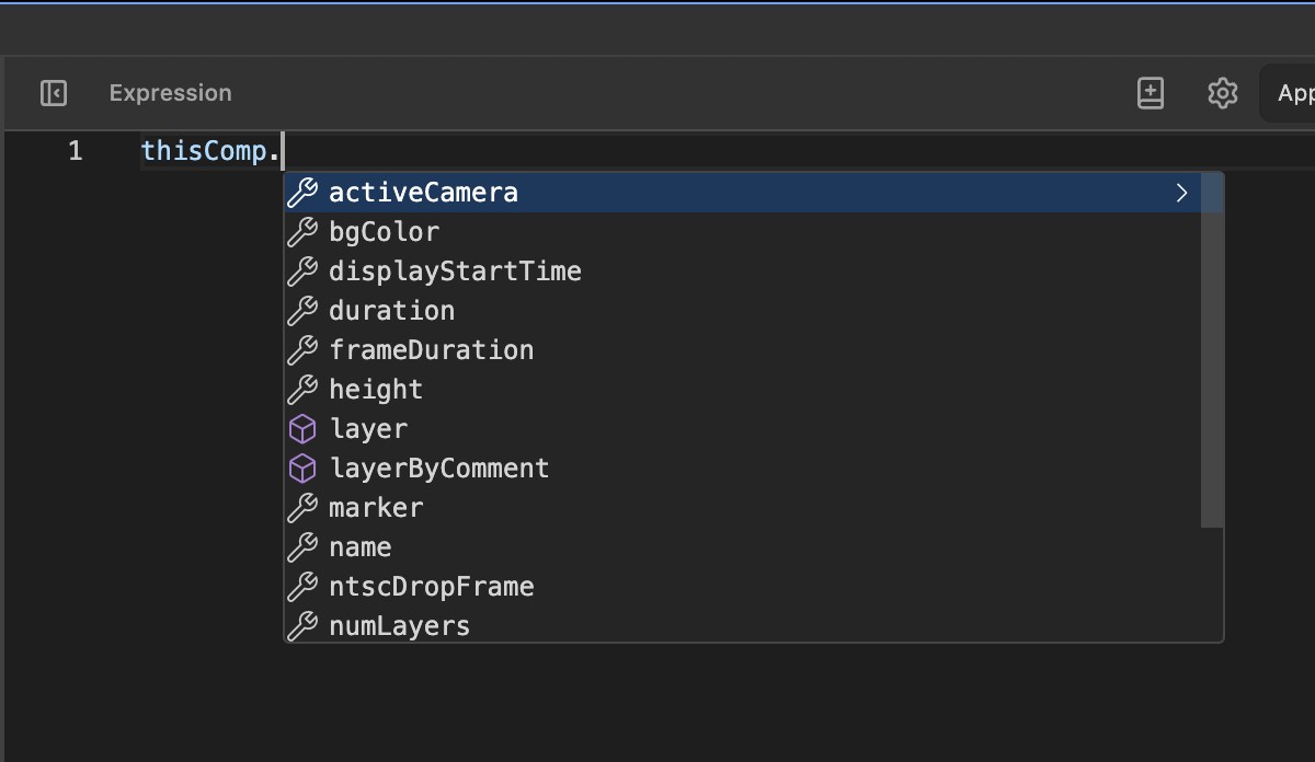Expression IntelliSense