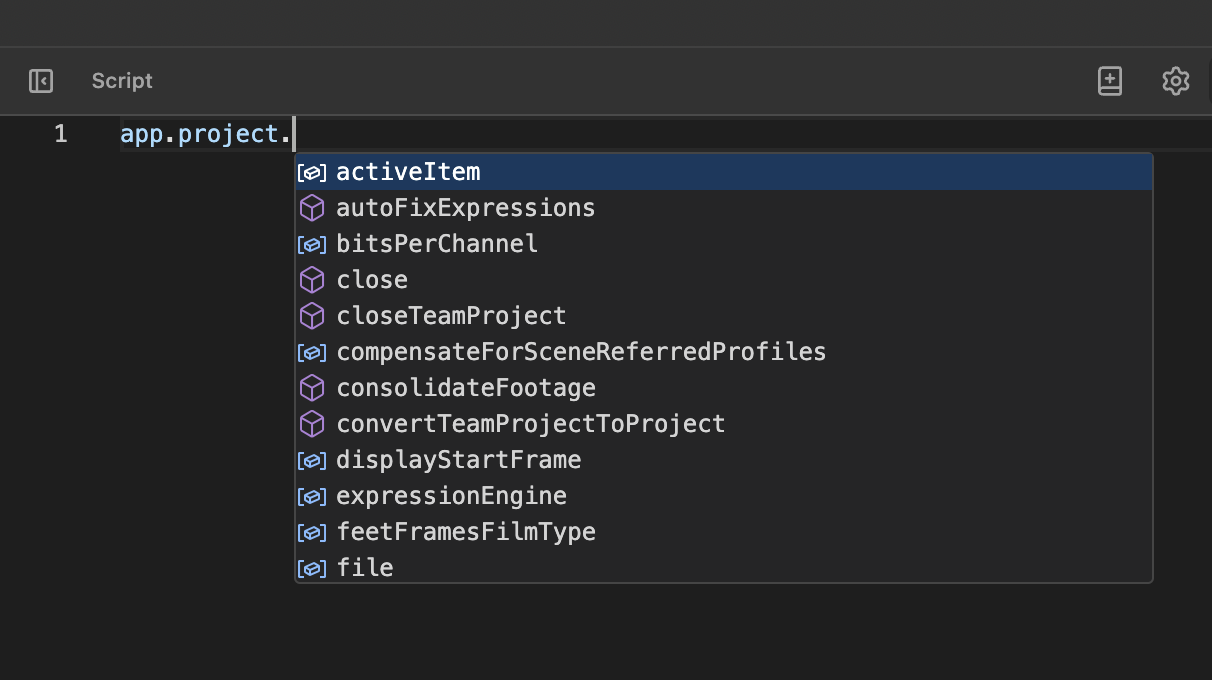 Script IntelliSense